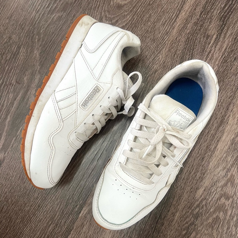 Reebok Mens Classic Shoes 1Y3001 White Casual Sneakers Size 7.5